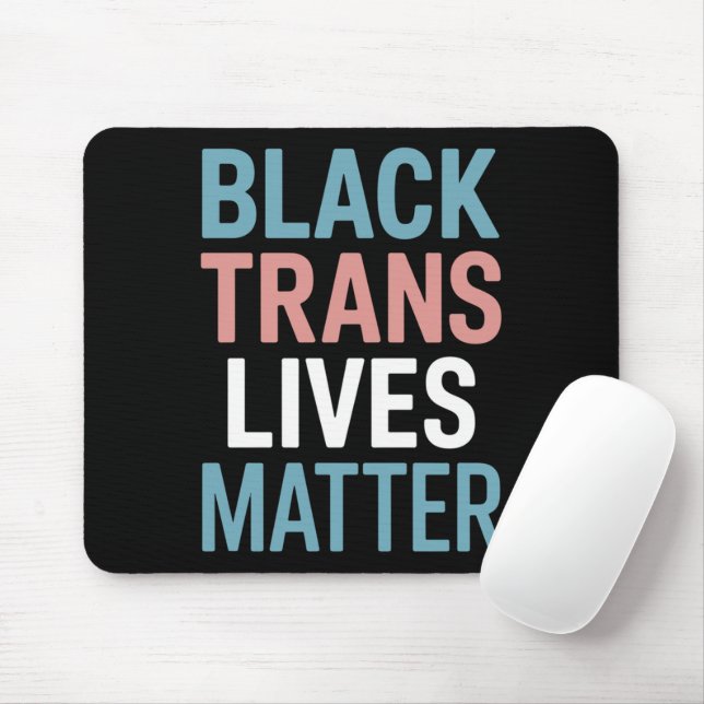 Svart Trans HGBTQ Support Lives Matter Transgender Musmatta (Med mus)