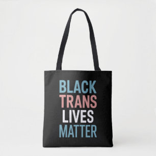 Svart Trans HGBTQ Support Lives Matter Transgender Tygkasse
