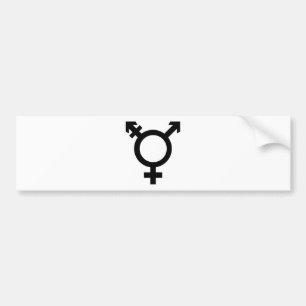 Svart Transgendersymbol Bildekal