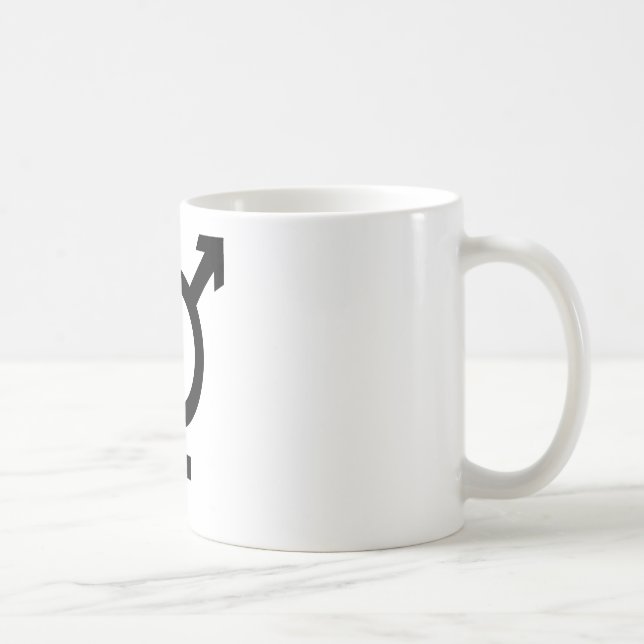 Svart Transgendersymbol Kaffemugg (Höger)