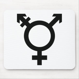 Svart Transgendersymbol Musmatta