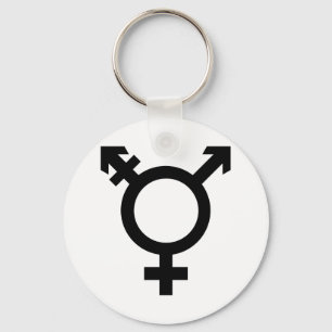Svart Transgendersymbol Nyckelring