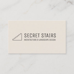 Svart Trappor-steg för arkitektur med minimal Logo Visitkort