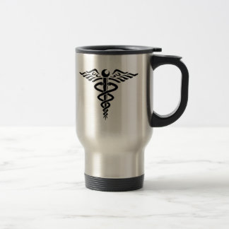 Svart travel mug för Caduceus Resemugg