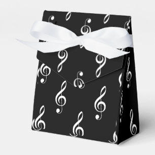 Svart treble Musical Favor Box II Black Presentaskar
