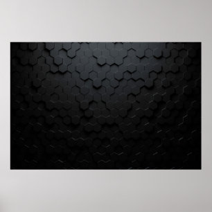 Svart trekantig abstrakt, bakgrund, Grunge surfa Poster