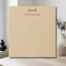 Svart Trendig Elegant förnamn efternamn | Tan Brow Anteckningsblock