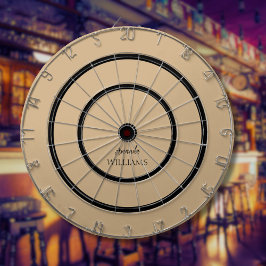 Svart Trendig Elegant förnamn efternamn | Tan Brow Darttavla