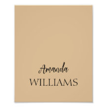 Svart Trendig Elegant förnamn efternamn | Tan Brow