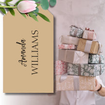 Svart Trendig Elegant förnamn efternamn | Tan Brow