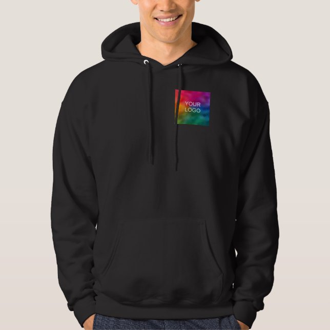 Svart Trendig för Business Logotyp-mall, uppladdni Hoodie (Framsida)