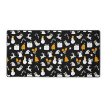 Svart Trendig jul Sömlös Mönster