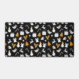 Svart Trendig jul Sömlös Mönster