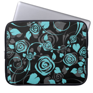 Svart trendig & rosa laptop sleeve för