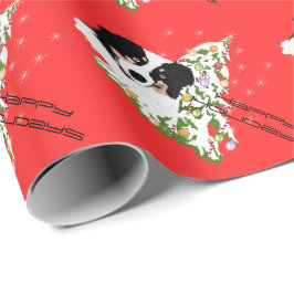 Svart Tri australian shepherdjulsjal Presentpapper