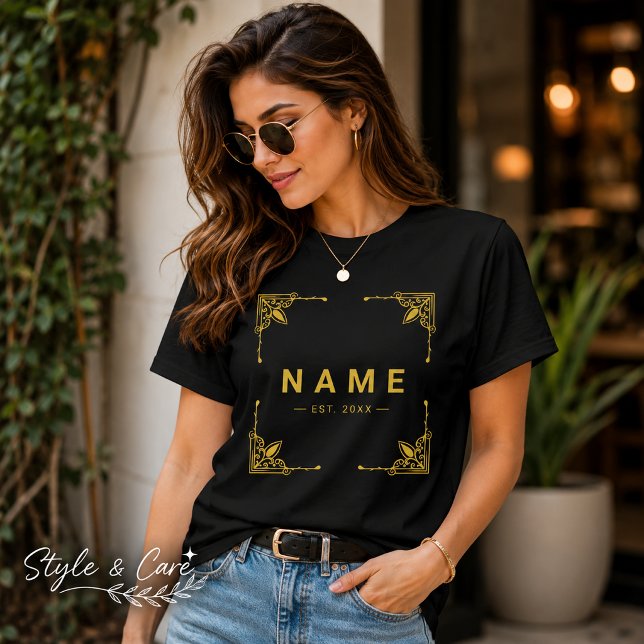 Svart Tri-Blend Tröja Skräddarsydd med Din Text (Black Tri-Blend Shirt Tailored with Your Text)