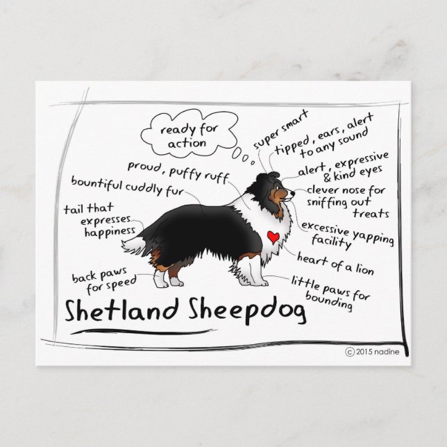 Svart tri-hyllor vykort (Framsida)