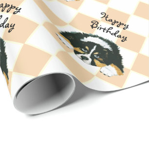 Svart Tri valp för australian shepherd - argyle Presentpapper