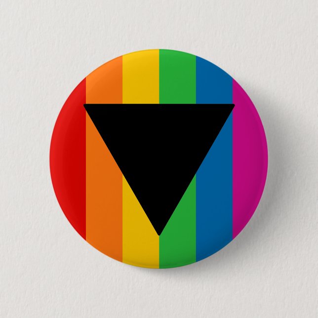Svart triangel för Pridet lesbisk Knapp (Framsida)