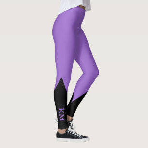 Svart triangel Inledande Ametyst Leggings