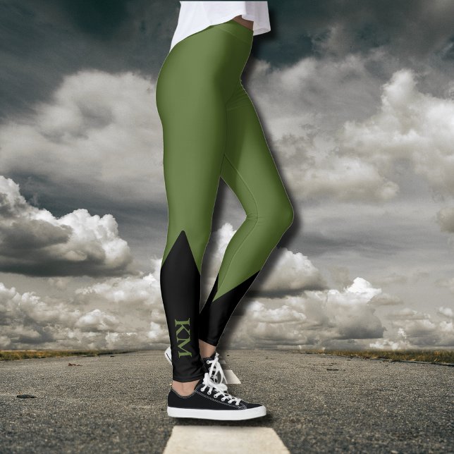 Svart triangel | Inledande | Oliv grönt lagstiftni Leggings (Skapare uppladdad)