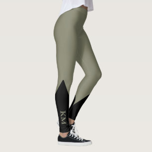 Svart triangel Inledande Varmlegeringar av Grå Leggings
