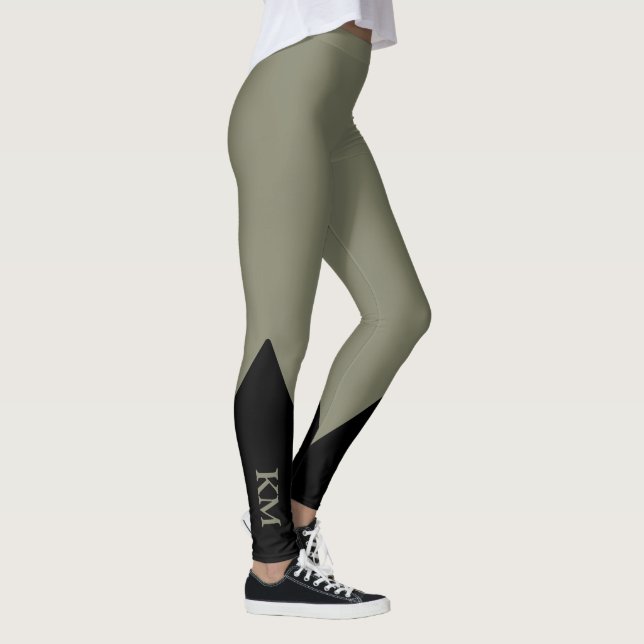 Svart triangel | Inledande | Varmlegeringar av Grå Leggings (Höger)