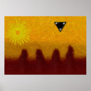 Svart triangel poster