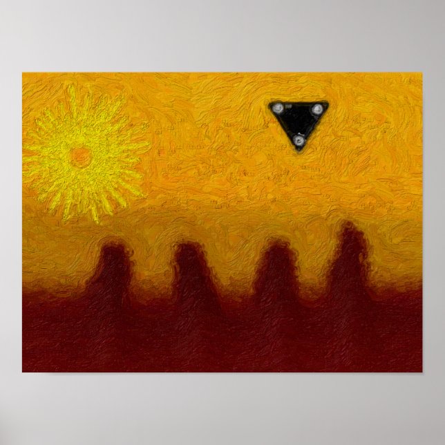 Svart triangel poster (Framsidan)