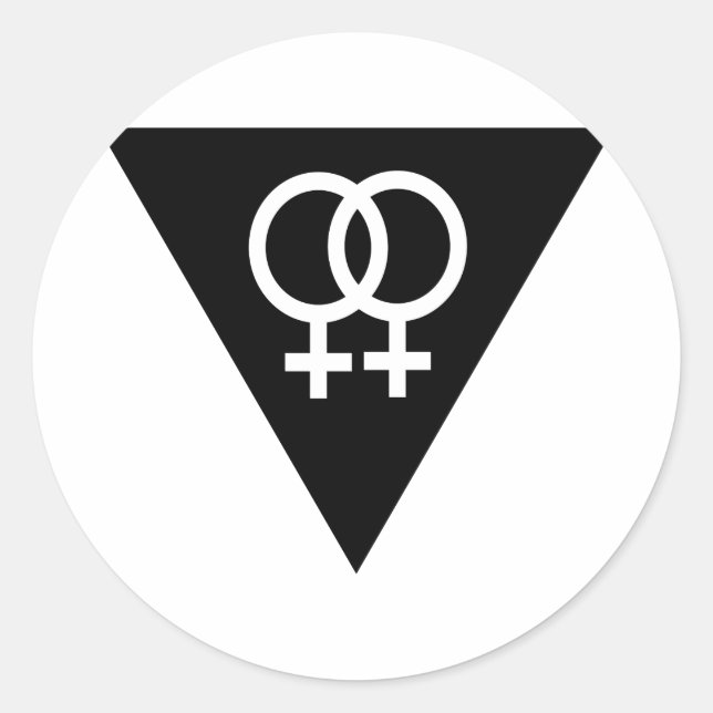 Svart triangel runt klistermärke (Framsida)