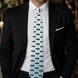 Svart Tribal Flygdrake Fantasy Blå Himmel Slips