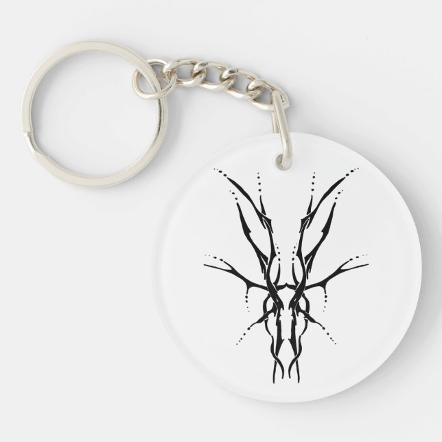 Svart Tribal Hjälm Skalle Jakt Design (Framsidan)