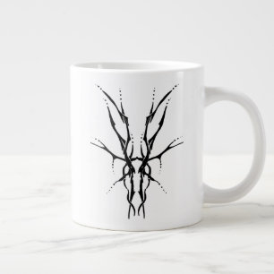 Svart Tribal Hjälm Skalle Jakt Design Jumbo Mugg