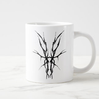 Svart Tribal Hjälm Skalle Jakt Design Jumbo Mugg