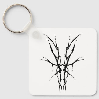 Svart Tribal Hjälm Skalle Jakt Design Nyckelring