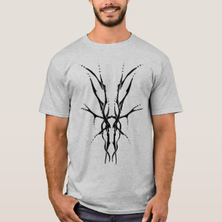 Svart Tribal Hjälm Skalle Jakt Design T Shirt