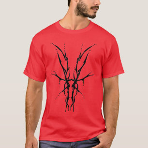 Svart Tribal Hjälm Skalle Jakt Design T Shirt