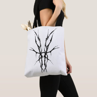 Svart Tribal Hjälm Skalle Jakt Design Tygkasse