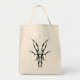 Svart Tribal Hjälm Skalle Jakt Design Tygkasse