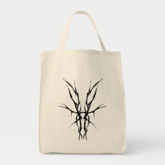 Svart Tribal Hjälm Skalle Jakt Design Tygkasse