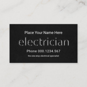 Svart trumma för transicent Electrician Signage Gr Visitkort