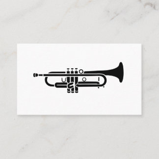 Svart trumpet Logotyp Affärskort Visitkort