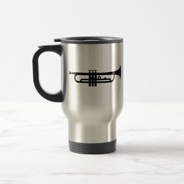 Svart trumpet resemugg (Vänster)