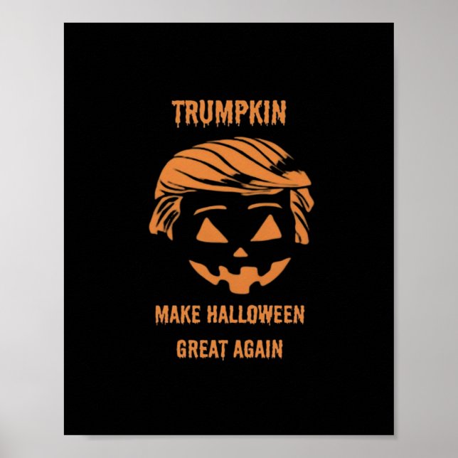 Svart, Trumpkin, Halloween Merch Classic Poster (Framsidan)