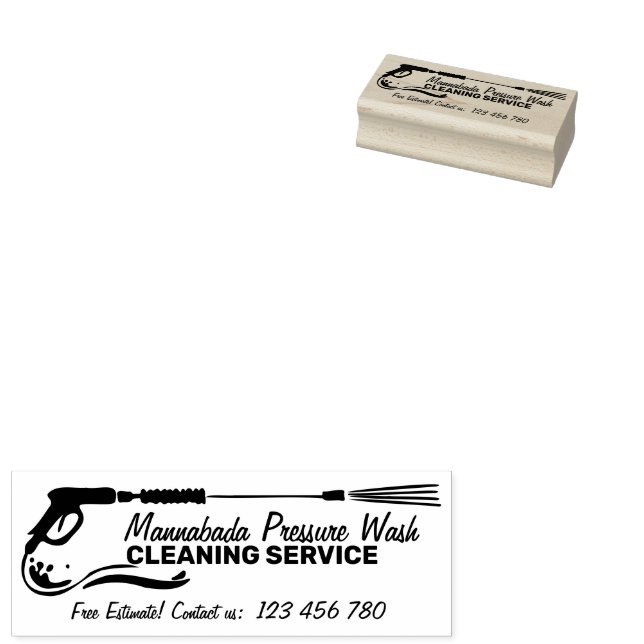 Svart tryckkraft Tvättande hemmet Städning Pro Stämpel (Stämplad)