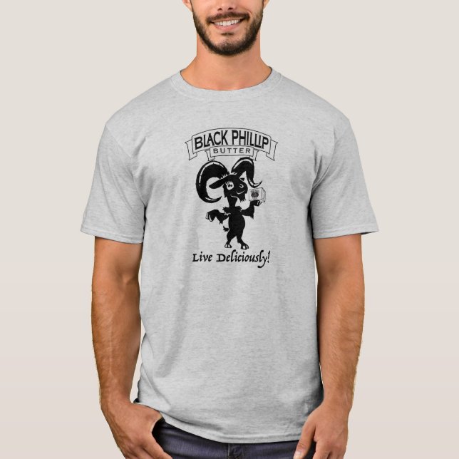Svart tshirt för Phillip smörget Tröja (Framsida)