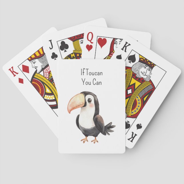 Svart Tukan Fågel   Casinokort (Baksidan)