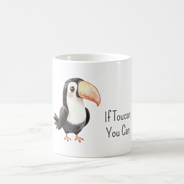 Svart Tukan Fågel   Kaffemugg (Center)