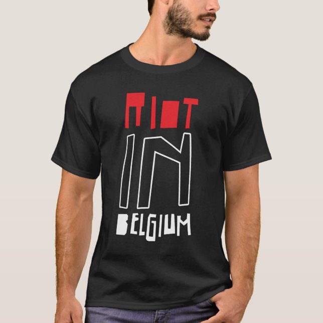 Svart tumult i den Belgien skjortan T Shirt (Framsida)