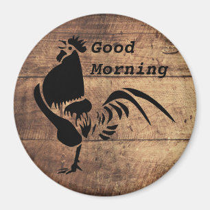 Svart Tupp Crown Silhouette Magnet